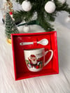 Hediyeli Elleri Açık Noel Baba Kupa Set