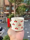 Kiraz Kabartmalı T Kulplu Pinterest Kupa