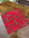 Kırmızı Renk Detaylı Ünisex Bandana