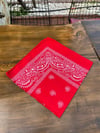 Kırmızı Renk Detaylı Ünisex Bandana