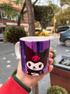 Kuromi Baskılı Mor Oval Kupa