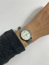 Minimal Gümüş Renk Hasır Kol Saati