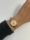 Minimal Rose Renk Hasır Kol Saati