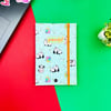 Panda Pattern Yeşil Tasarımlı Lastikli Defter - 80 Yaprak