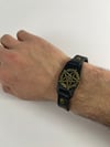 Pentagram Deri Ayarlanabilir Çıtçıtlı Unisex Bileklik