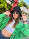 Piercingli Siyah Bucket Hat Kova Şapka