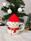 Şapkalı Kardan Adam 3D Mug Kupa