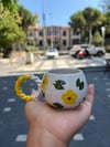 Sarı Çiçek Baloncuk kupa
