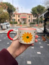 Sarı Çiçekli Pinterest Düğüm Kupa