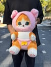 Sevimli Pembe Şapkalı Peluş Kedi