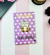 Sütü Çilekli V2 Tasarımlı Lastikli Defter - 80 Yaprak