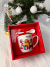 Turuncu Torbalı Noel Baba Kupa Set