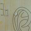 Üçgen Zirkon Çelik Kıkırdak Piercing