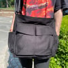 Unisex Siyah Çok Gözlü Postacı Çanta