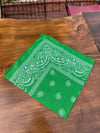 Yeşil Renk Detaylı Ünisex Bandana