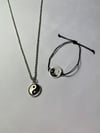 Yin ile Yang Detaylı Kolye ve Bileklik Set