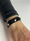 Zımbalı Ayarlanabilir Unisex Deri Bileklik