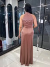 fevzuss Tarçın Halter Yaka Uzun Simli Abiye