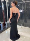Siyah Korse Taş Detaylı Abiye
