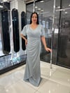 Su Yeşili Büyük Beden Abiye 