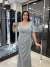 Su Yeşili Büyük Beden Abiye 