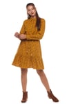 Mustard Crispy Pattern Dress