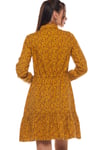 Mustard Crispy Pattern Dress
