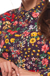 Purple Spring Pattern Long Dress