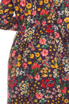 Purple Spring Pattern Long Dress
