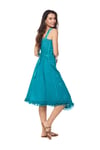 Nile Green Strap Tasseled Dress