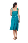 Nile Green Strap Tasseled Dress