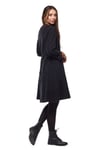 Black Flower Collar Dress
