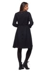 Black Flower Collar Dress