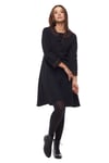 Black Flower Collar Dress
