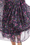 100% Cotton Purple Bud Voile Long Skirt