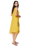 Yellow Sleeveless Tasseled Dress