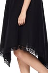 Black Strappy Asymmetric Dress