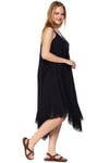 Black Strappy Asymmetric Dress
