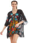 100% Cotton Black Voile Board Pattern Pareo