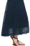 Long Sleeve Petrol Color Buttoned Dress