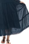 Long Sleeve Petrol Color Buttoned Dress