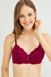 124 CANSOY DANTELLİ BOŞ 30TL BORDO