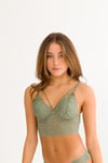313 CANSOY HAKİ DANTELLİ BRALET