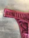 Arkası İpli Bordo Dantel Tanga 4587
