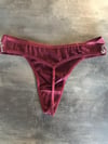 Arkası İpli Bordo Dantel Tanga 4587