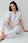 Arnetta Kadın Kısakol Mavi Pijama Takımı