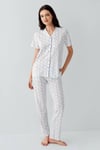 Arnetta Kadın Kısakol Mavi Pijama Takımı