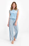 Arnetta Mavi Bayan Battal Pijama Takımı