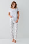 Arnetta Yarım Kollu Mavi Pijama Takımı