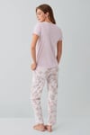 Arnetta Yarım Kollu Pembe Pijama Takımı